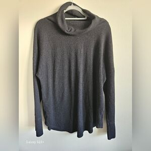 Time & True Waffle Knit Plus Size Cowl Neck Long Sleeve Top Size 16/18